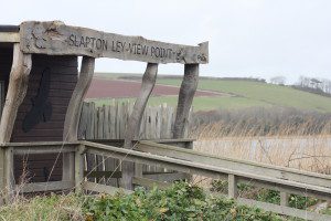 Slapton Ley birdwatching post